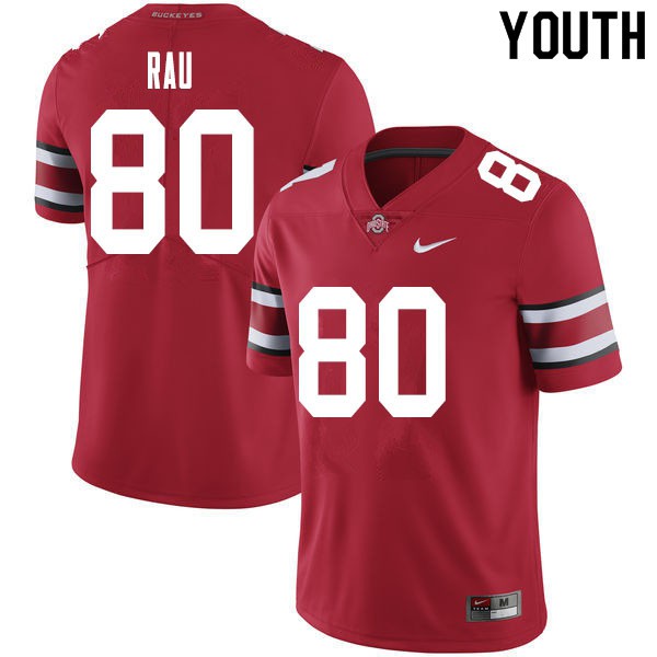 Ohio State Buckeyes #80 Corey Rau Youth University Jersey Red OSU8575
